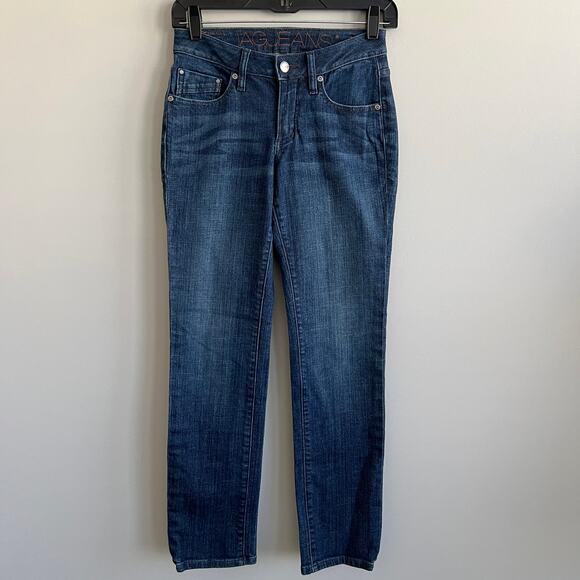 Jag Jeans Low Rise Straight Leg Denim 2 Petite Stretch - Picture 1 of 7